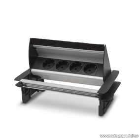   Delight 20445 Rejtett elosztó kábelkivezető nyílással, 4-es, felnyíló kivitel, szálcsiszolt