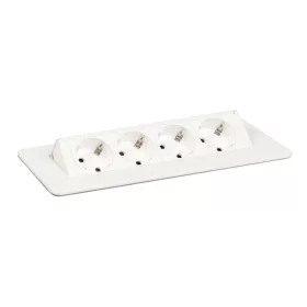   delight 20446WH 4-es FLIP-UP rejtett elosztó, felnyíló kivitel, fehér, 1,5 m / max. 3500W