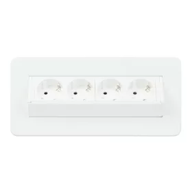   delight 20446WH 4-es FLIP-UP rejtett elosztó, felnyíló kivitel, fehér, 1,5 m / max. 3500W