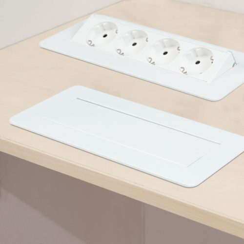 delight 20446WH 4-es FLIP-UP rejtett elosztó, felnyíló kivitel, fehér, 1,5 m / max. 3500W