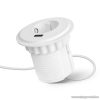 delight Beépíthető rejtett konnektor aljzat + USB csatlakozó aljzat, fehér (20461WH)