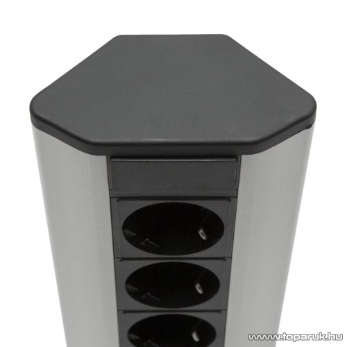 Delight 20480 Aluminum házas sarok elosztó, 3 x 250V, 16A