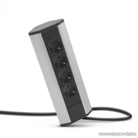 Delight 20481 Aluminum házas sarok elosztó, 4 x 250V, 16A
