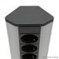   Delight 20483 Aluminum házas sarok elosztó, 3 x 250V, 16A + 2 x beépített USB porttal