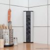 Delight 20484 Aluminum házas sarok elosztó, 4 x 250V, 16A + 2 x beépített USB porttal