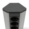Delight 20484 Aluminum házas sarok elosztó, 4 x 250V, 16A + 2 x beépített USB porttal