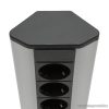 Delight 20485 Aluminum házas sarok elosztó, 5 x 250V, 16A + 2 x beépített USB porttal