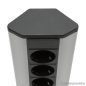   Delight 20485 Aluminum házas sarok elosztó, 5 x 250V, 16A + 2 x beépített USB porttal