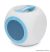 MNC CHILL CUBE Hordozható, vízálló, világító Bluetooth hangszóró, multimédia lejátszó, kék-fehér, távirányítóval (37951BL)