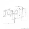 Delight 39690 Karos fali tartó LCD, LED és plazma TV-hez (max 254 cm / 100 col átmérőig), fekete