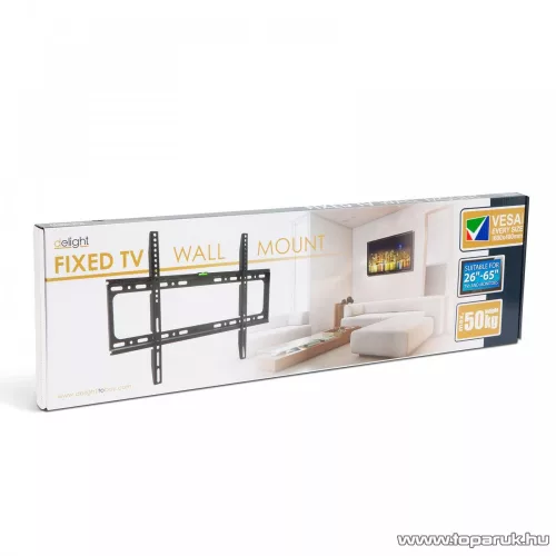 Delight 39695 Fix fali tartó LCD, LED és plazma TV-hez (max 180 cm / 65 col átmérőig), fekete