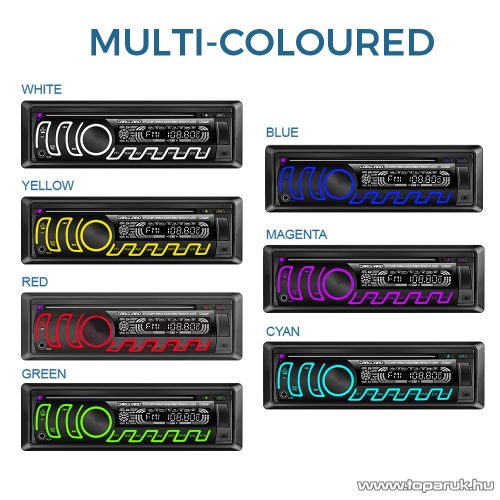 Carguard CD202BT CD és MP3 autós rádió fejegység, Bluetooth, FM tuner, USB, SD, AUX funkciókal + távirányítóval (39704)