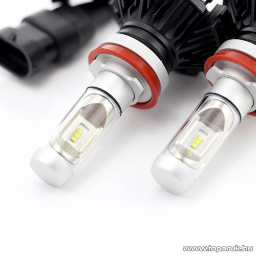 Carguard 50825 LED fényszóró izzó, H8 foglalatba, fehér fényű, 1 pár