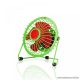 delight USB Mini asztali ventilátor, zöld, görögdinnye (51110C)