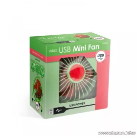   delight USB Mini asztali ventilátor, zöld, görögdinnye (51110C)