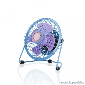  delight USB Mini asztali ventilátor, kék, Japán kivi (51110D)