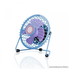   delight USB Mini asztali ventilátor, kék, Japán kivi (51110D)