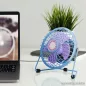   delight USB Mini asztali ventilátor, kék, Japán kivi (51110D)