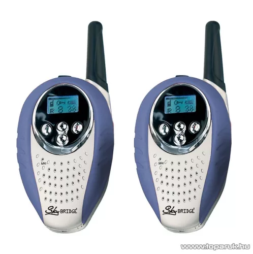 Sky BRIDGE walkie-talkie adó vevő készülék, kék-ezüst, 3 km-es hatótávolság (52003) - megszűnt termék: 2015. május