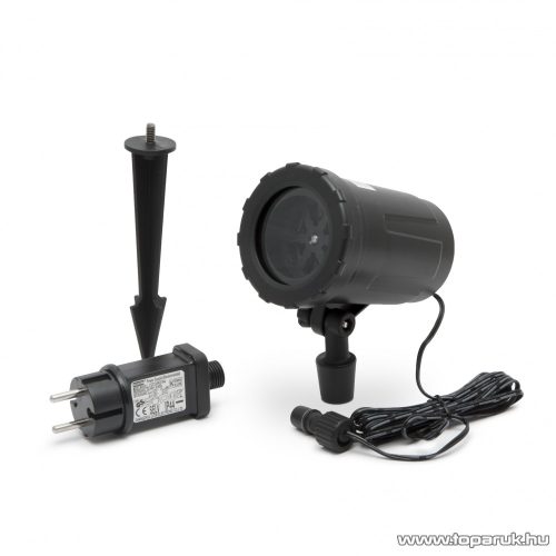 Kültéri LED projektor, mozgó színes party fényeffekt kivetítő, csillag mintával (54918)