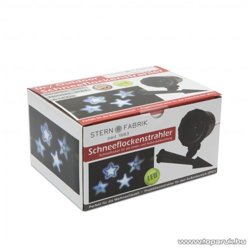 Kültéri LED projektor, mozgó színes party fényeffekt kivetítő, csillag mintával (54918)