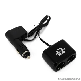   Carguard 55050 Szivargyújtó aljzatba csatlakoztatható 2-es elosztó + 1A USB csatlakozás