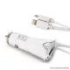 Carguard 55051 Univerzális szivargyújtós telefontöltő, micro USB + iPhone 5 és Iphone 6 csatlakozással + USB 1A, fehér