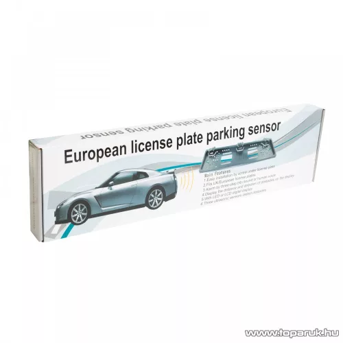 Rendszámtábla keretbe épített tolatókamera + szenzorok, 12V (55069D)