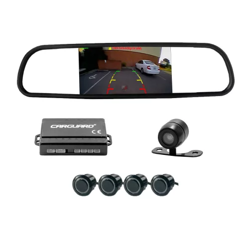Carguard SP010 Tolatókamera és radar szett, kijelzős visszapillantóval (55072-10)