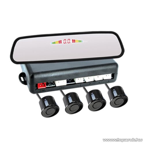 Carguard SP004 Vezetékes tolatóradar visszapillantó tükörbe integrált visszajelzővel és 4 db érzékelővel (55072-4)