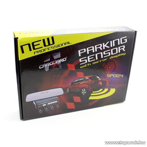 Carguard SP004 Vezetékes tolatóradar visszapillantó tükörbe integrált visszajelzővel és 4 db érzékelővel (55072-4)