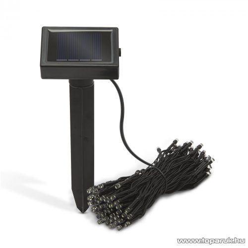 Kültéri napelemes kerti 100 LED-es égősor, fényfüzér, hideg fehér színű világítással, 11,4 m (55211B)