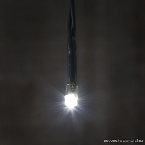 Kültéri napelemes kerti 100 LED-es égősor, fényfüzér, hideg fehér színű világítással, 11,4 m (55211B)