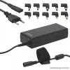 Delight univerzális laptop / notebook töltő adapter tápkábellel, 12V - 24V / 5A - 6A, 90W (55360)