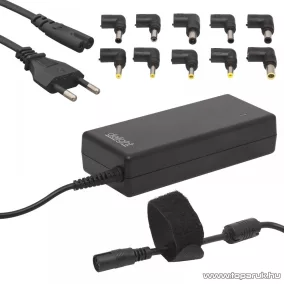   Delight univerzális laptop / notebook töltő adapter tápkábellel, 12V - 24V / 5A - 6A, 90W (55360)