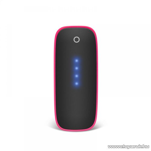 Delight Power bank hordozható, újratölthető, univerzális energiaforrás, univerzális külső akkumulátor, 5200 mAh, piros (55383RD) - megszűnt termék: 2019. október