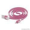 iPhone, iPod, iPad USB adat és töltőkábel, 1,2 m, pink (55424PK) - megszűnt termék: 2015. január