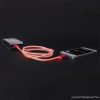 Apple iPhone SE, 5, 5S, 5C, 6, 6 plus / iPod / iPad USB világító adatkábel és töltőkábel, 1 méter, piros színű világítással