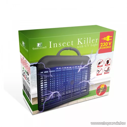 Garden of edeN Felakasztható UV rovarcsapda, 230V, fekete (55620BK)