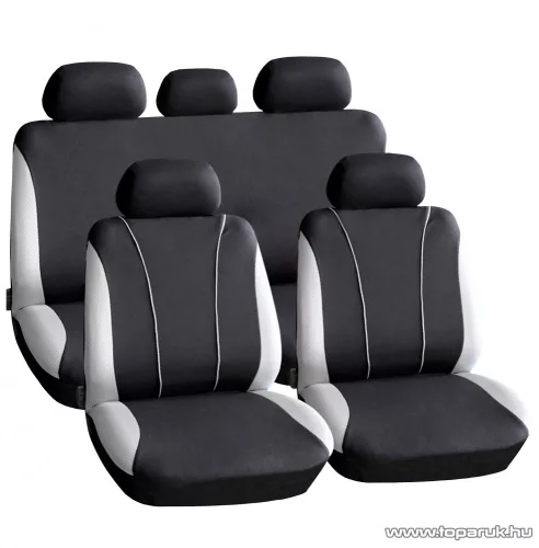 Carguard 55670GY Autós üléshuzat szett, 9 db-os, szürke / fekete (HSA003)