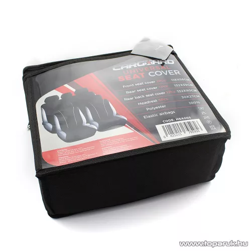 Carguard 55670GY Autós üléshuzat szett, 9 db-os, szürke / fekete (HSA003)
