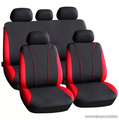 Carguard 55670RD Autós üléshuzat szett, 9 db-os, piros / fekete (HSA002)