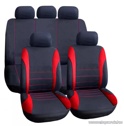 Carguard 55671RD Autós üléshuzat szett, 9 db-os, piros / fekete (HSA007)