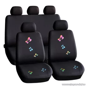   Carguard 55672BF Autós üléshuzat szett, 9 db-os, pillangós / fekete (HSA009)