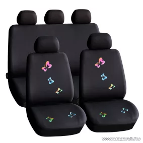   Carguard 55672BF Autós üléshuzat szett, 9 db-os, pillangós / fekete (HSA009)