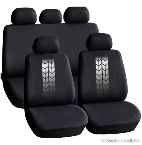 Carguard 55672GY Autós üléshuzat szett, 9 db-os, szürke / fekete (HSA004)