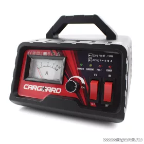   Carguard 55777C LCD kijelzős automata akkumulátor töltő (akkutöltő) autó és motor akkumulátorokhoz, 1 A (6V), 4 A (12V)