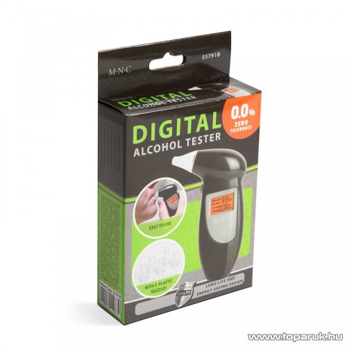 MNC 55791B Digitális alkoholszonda kijelzővel, kulcskarikával és 5 db fúvókával