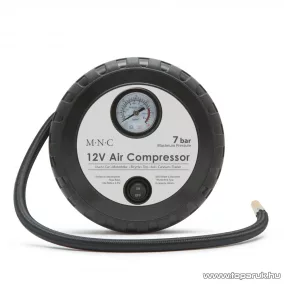   MNC Kompresszor, 7 bar, 12V-os matrac fújtató, szivargyújtó csatlakozóval (55806)