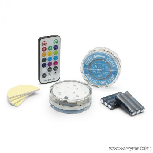 Phenom RGB LED-es medence világítás (Jacuzzi és Wellness hangulatfény, lámpa), 2 db + távirányító
